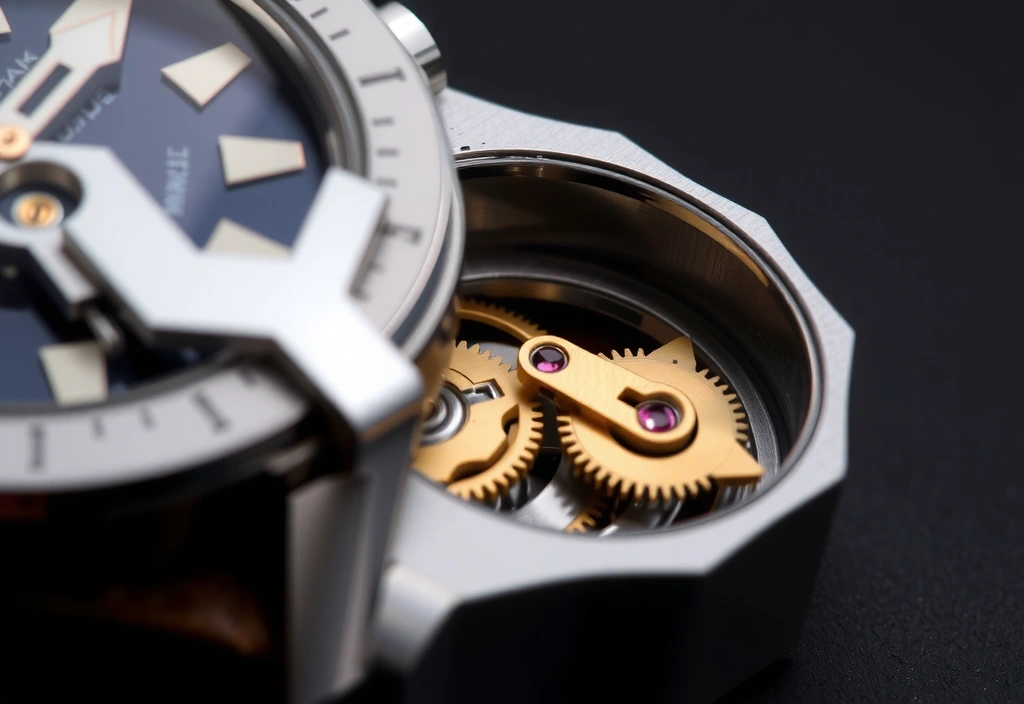 Technische Präzision einer Uhr als Metapher für Cookie-Nutzung